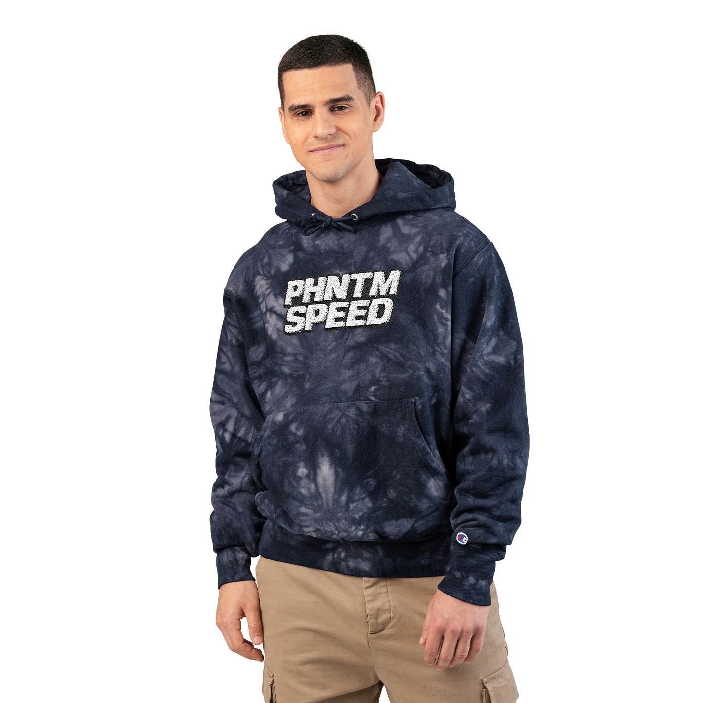 Tie-Dye 'PHNTM SPEED' Embroidered Hoodie